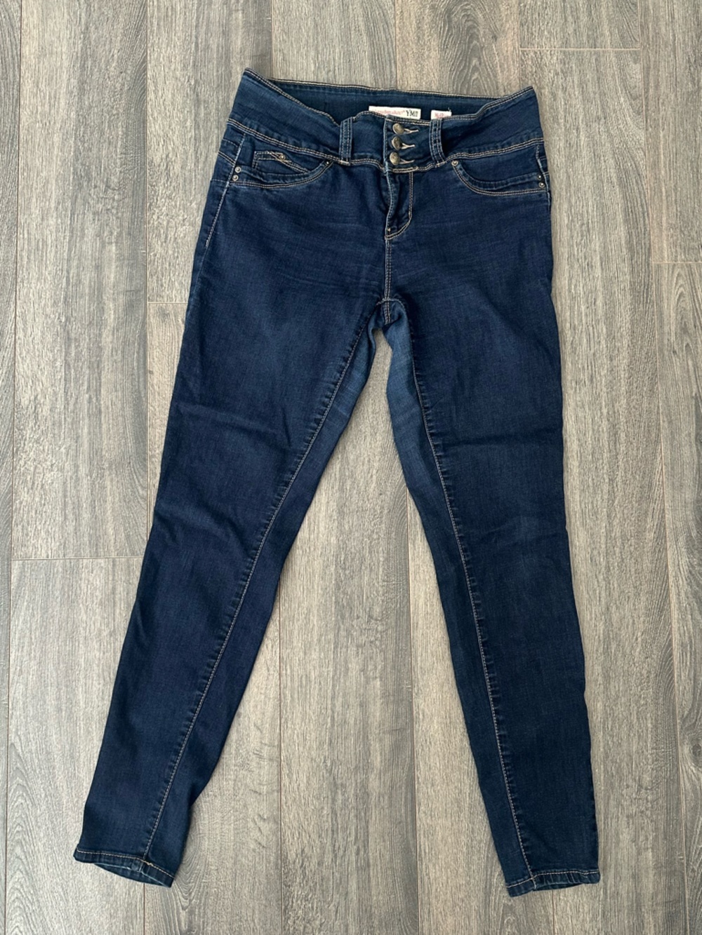 🔥 2/$15 Women’s Butt Lifting Mid Rise Dark Blue Denim Skinny Jeans Casual Chic